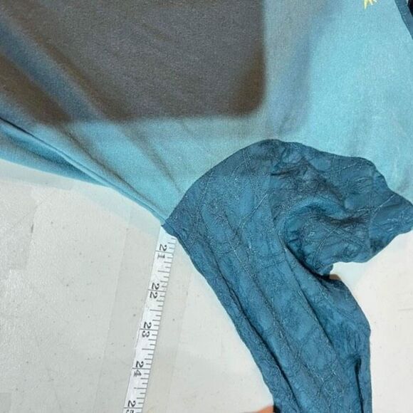 Fenini Women's Artsy Embroidered Castle Maxi Dress Teal Green Medium CottageCore - Picture 7 of 8